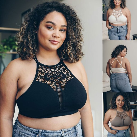 tdcollections Other - Seamless High Neck Strappy Back Brami Plus